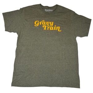 Tipsy Elves‎ Gravy Train T Shirt Mens Large Green Thanksgiving Graphic Tee